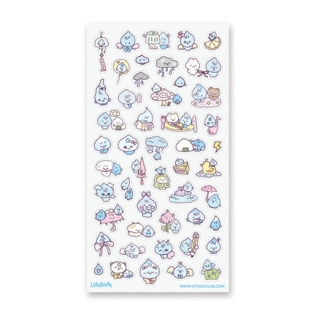 🌧️💧 A tiny rainstorm has rolled in, and it brought the sweetest little raindrops with it! These blue raindrop friends splash through puddles, nap under sleepy clouds, share cozy snacks, play tiny tunes, and turn every gloomy sky into something soft, silly, and full of heart. Perfect for adding a sprinkle of rainy-day sweetness wherever you need a little extra cheer!