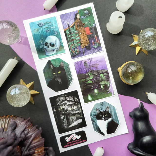 🕯️🐈 You know who knows about the beyond? Cats. You know those little guys know what’s up and @johannaost knows it too with this sheet where they take us to glowing forest spirits, and mysterious figures wander through candlelit rooms and misty woods trying to follow the felines to the other side. Dark, dreamy, and just a bit witchy, talk about MOOD.