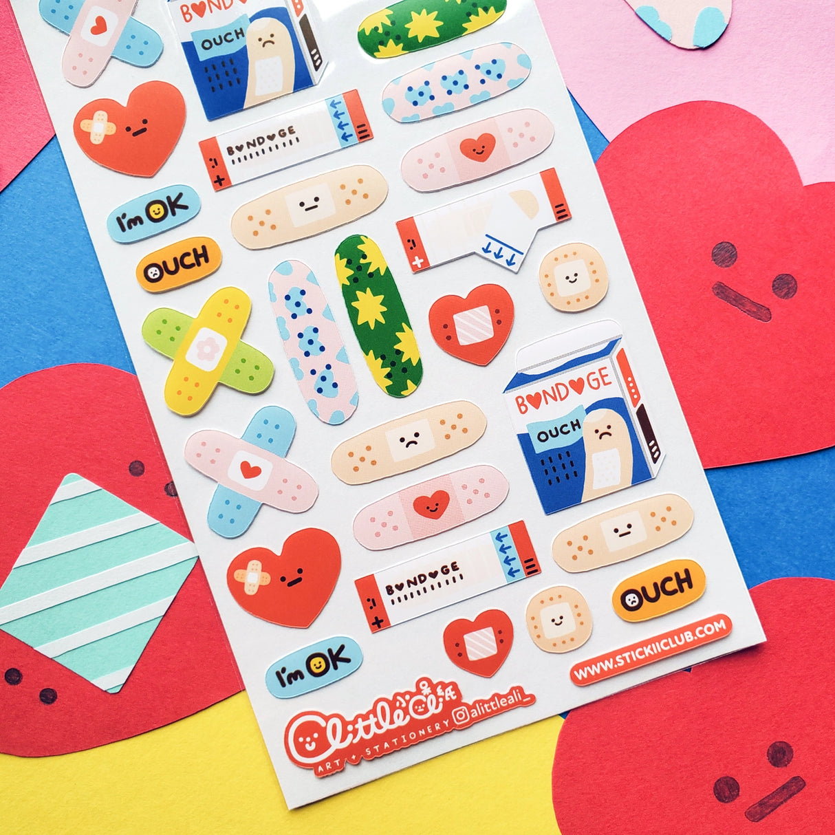 🩹💖 With these little bandages by @alittleali_, you can use them in your journal as reminders of how sometimes we get hurt but we just need to take the time to heal! Bright, cheerful, and full of healing vibes, these stickers are all about patching yourself up with kindness and patience.

Art by: @alittleali_