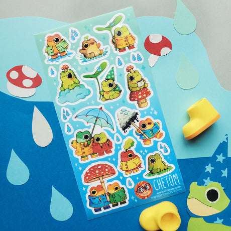 ☔🐸 It’s raining, it’s pouring, and @_chetom’s charming froggy crew is hopping with joy! Dressed in bright raincoats and boots, these cuties are embracing every drop as they splash through puddles, share umbrellas, and sip warm tea atop toadstools.