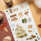 ❄️🐻 Bundle up for a heartwarming winter tale with these woodland cuties by @nicole.josephine! Bears, squirrels, foxes, and bunnies spend snowy days sipping cocoa, building snowfriends, and ice skating across frozen ponds. From lantern-lit strolls through pine forests to cozy cabins, this sheet is filled with all the magic of a perfect winter day.