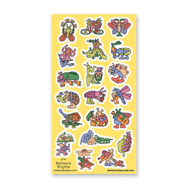 🐞🎸 Get ready to bug out with @bethaniabrigitta’s delightfully quirky critter crew! These colorful little insects are living their best lives—skating, biking, jamming out, gardening, and generally causing the cutest kind of chaos. Weird, wonderful, and full of personality, this playful parade of bugs is here to crawl straight into your heart (and onto your pages).