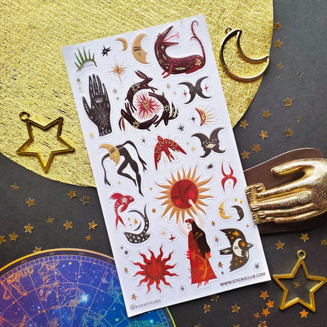 🎇💫 In @knstartstudio’s magical solstice, the sun and moon don’t just rise and set, they dance, boogie, and weave their own tall cosmic tales. With mystical creatures, dreamlike moon spirits, and radiant suns, this set is a celebration of that rare moment when light and darkness meet, mingle, and spark a little mischief.