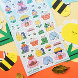 🪴🥕 In @ohhellovonnie’s bright and colorful garden, everything grows with a smile! This cheerful sheet is bursting with happy plants, snoozy kitties, friendly frogs, and sweet gardeners tending their leafy friends. This set feels like a warm afternoon spent digging in the dirt, soaking up sunshine, and watching happiness bloom.


Art by: @ohhellovonnie

Top Coating: Holo Glitter
Adhesive Layer: Paper
Backing Layer: Clear PET
6.69" x 3.54".
Weight - 0.03lbs.
1 sheet included 