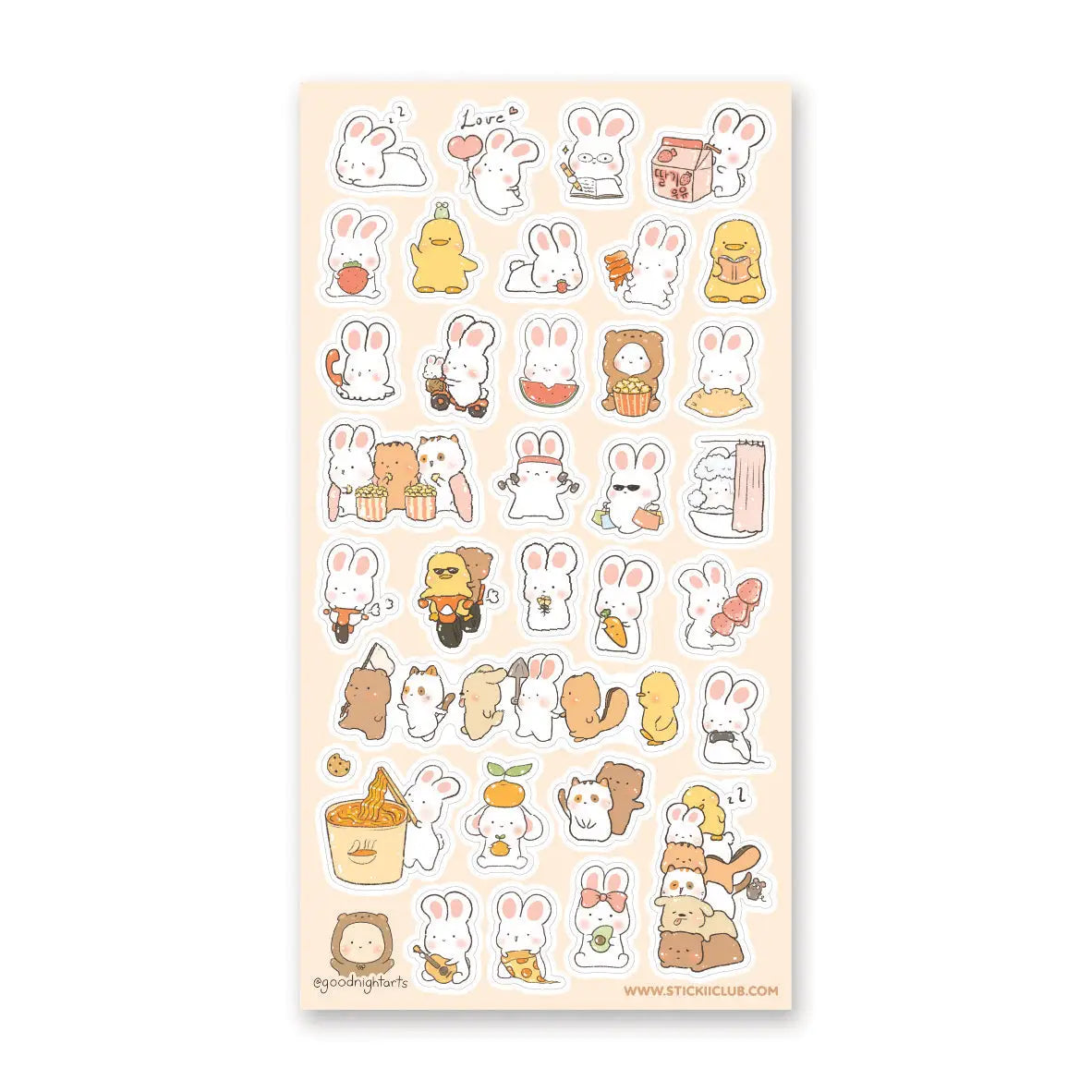 🐰🍿 Welcome to the coziest little bunny hangout by @goodnightarts! From snack-time munchies and movie nights to scooter rides, study sessions, and sweet sleepy moments, these kawaii bunnies are living their very best everyday lives. Whether they’re sharing popcorn with friends, treating themselves to noodles, or winding down with a book and a blanket, it’s a delightful mix of cuteness, cozy chaos, snack breaks, and bunny-approved joy.