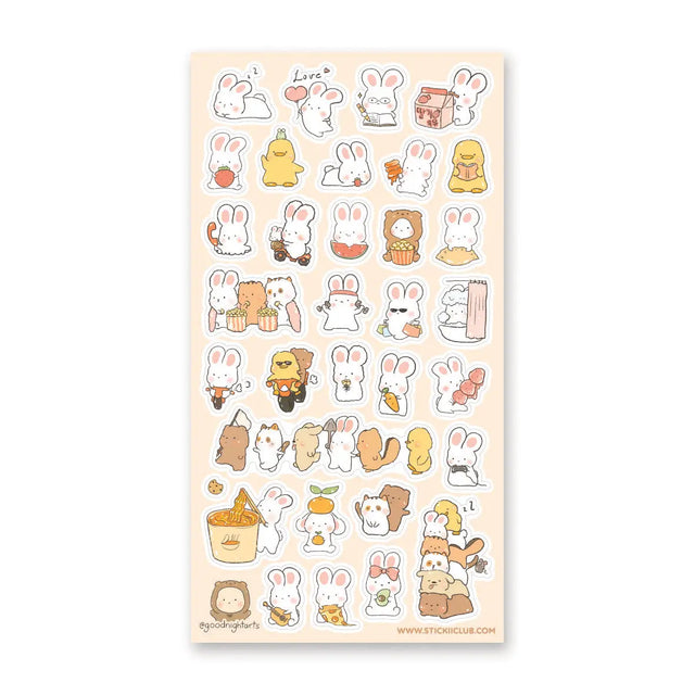 🐰🍿 Welcome to the coziest little bunny hangout by @goodnightarts! From snack-time munchies and movie nights to scooter rides, study sessions, and sweet sleepy moments, these kawaii bunnies are living their very best everyday lives. Whether they’re sharing popcorn with friends, treating themselves to noodles, or winding down with a book and a blanket, it’s a delightful mix of cuteness, cozy chaos, snack breaks, and bunny-approved joy.