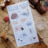 STICKII - Ocean Studies Sticker Sheet

The perfect sheet for those of us that wish to study the wonders of the oceans. 📖 🐚

Art by: @kawaiibroccolii
Top Coating: None
Adhesive Layer: Paper
Backing Layer: Paper
6.69" x 3.54".
Weight - 0.03lbs.
1 sheet included&nbsp;