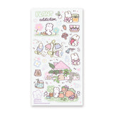 🌱🐰 In @memiartt’s cozy little plant paradise, bunny gardeners nurture with love, muddy paws, and lots of happy hops! From cuddling flowers and mixing soil to watering sprouts, potting leafy friends, and sneaking carrot snack breaks, these bunnies are always busy growing something wonderful that makes this sheet burst with garden magic!

Art by: @memiartt

Top Coating: None
Adhesive Layer: Paper
Backing Layer: Paper
6.69" x 3.54".
Weight - 0.03lbs.
1 sheet included 