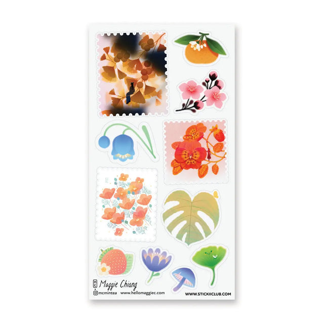 🍃🍓 Step into a soft, sunny daydream with this nature-kissed sheet by @mcmintea. From juicy berries and glowing leaves to delicate blossoms and stamp-style florals, every piece feels fresh, gentle, and quietly joyful. It’s the kind of calm, happy magic that makes you want to slow down and wander a little longer.