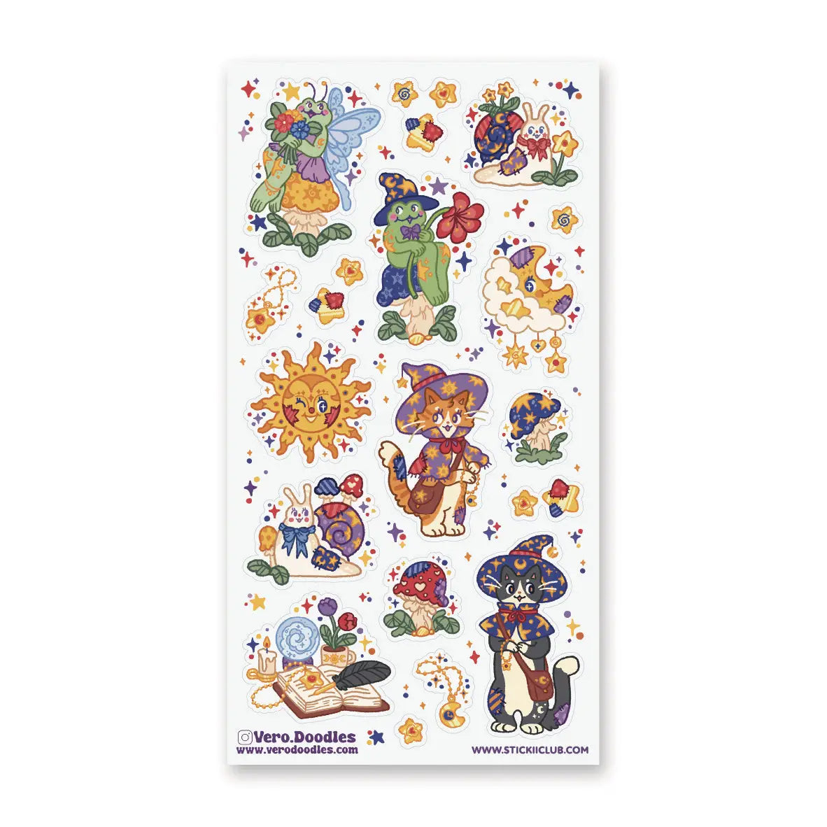🪄🍄 Say hello to the cutest coven around by @vero.doodles! Froggy spellcasters, wizard cats, sunshine friends, and mushroom pals are all dressed up and ready for a little everyday magic. Sweet, sparkly, and full of charm, this whimsical sheet feels like a magical forest where every little critter has a spell to cast and a secret to keep.