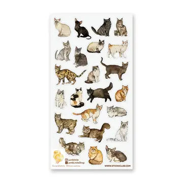 🐈🐾 A collection of whiskers, paws, and curious glances, this watercolor cat set by @lamblittle celebrates our beloved feline friends.