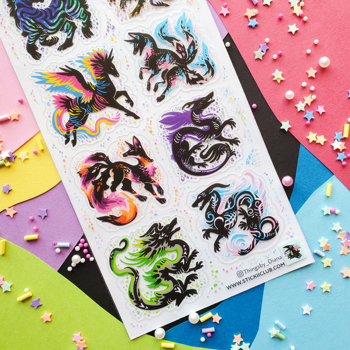 🌈🐉 How can you magic without the right creatures? This vibrant crew of dragons, foxes, and magical beasts by @thingsby_diana got all the colors and wildness. From swirling flames to dreamy wings, each creature is full of personality and charm. Perfect for when your planner or notebook needs a little extra magic!