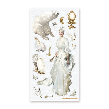 STICKII Kingdom of the Snow Queen Sticker Sheet

❄️ 👑 A shimmering Snow Queen stands at the heart of this magical set, surrounded by softly painted animals, golden heirlooms, and drifting snowflakes.