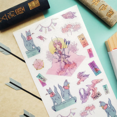 🦊⛩️ Enter a neon-kissed spirit realm with this striking kitsune shrine set by @homochromatic_rabbit! Fox guardians are excited to see if you can pass their test, enchanted talismans drift through the air, and you can’t be in the passage without some mysterious celestial figures bringing all the mystical vibes!

Art by: @homochromatic_rabbit