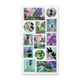 🌳🍄 Stamp your passport and hang on to it tight or one of these cuties might get curious! This whimsical sheet by @pabkins features curious little forest spirits that dart between mushrooms, bottle secret spells, ride friendly snails, and splash through ancient streams. They got a penchant for exploring, and they want you to join (sometimes unknowingly!)

&nbsp;Art by: @pabkins

Top Coating: Silver foil&nbsp;
Adhesive Layer: Paper&nbsp;
Backing Layer: Clear PET
6.69" x 3.54".
Weight - 0.03lbs.
1 sheet incl