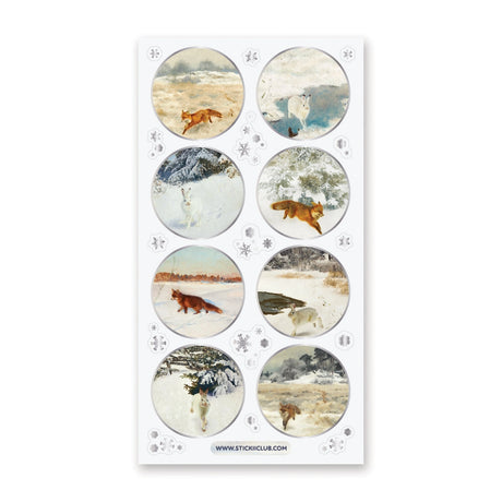 STICKII Through the Snow Seals Sticker Sheet

🦊🐇 Step into a storybook winter! This set captures quiet moments in nature — glistening snow, icy streams, and the soft stillness of a woodland blanketed in white.