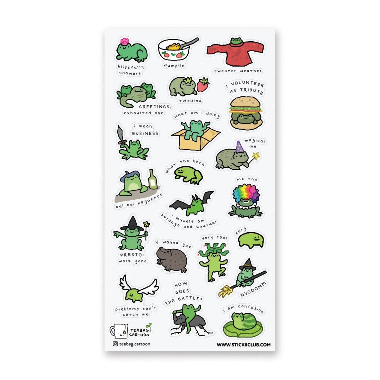 STICKII What ARE Frogs? 1 Sticker Sheet STICKII