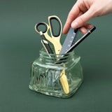 An oversized pen pot designed in the style of a classic inkwell. Made from green-tinted soda glass with plenty of space for your writing tools.

Classic glass pencil pot.
Green tinted soda glass.
Organize your writing tools.
Modern take on a timeless classic.
Pretend you are a Victorian scholar.
Plastic free product and packaging
