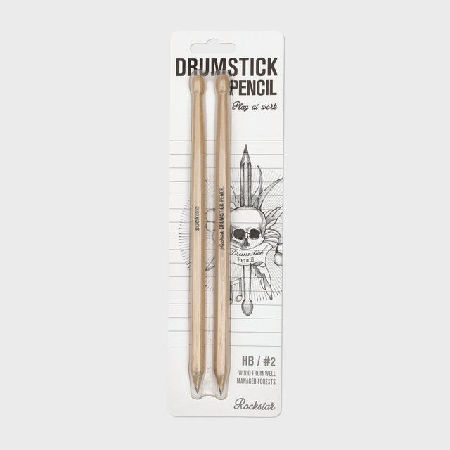 SUCK UK Drumstick Pencils

Some ideas arrive quietly. Others arrive in the middle of a drum break. Whether you're composing a rock-balled or just avoiding maths homework, drumstick pencils are always ready for an impromptu drum solo on the rim of your mug. Tap your way through the day with a pair of drumsticks that occasionally double as pencils. An ideal gift for fidgety creative thinkers.

Pair of pencils shaped like drumsticks.
Made from responsibly sourced wood.
Quiet alternative to a full-size drum kit