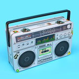 Cool kids bring their own lunch. The coolest kids carry lunch like it's 1989 and you're a street-wise New-York Hip-Hop kid. A classic tin lunch box disguised as a super cool retro ghetto blaster. Big enough for a good size packed lunch and fun enough for both kids and adults. Experience the nostalgia of the 80s. Keep your food fresh and organized. This is not just a lunch box, this is a statement of intent!&nbsp;

Durable and built to last the rigours of school.
Animated lenticular graphic equalizer.
Metal 