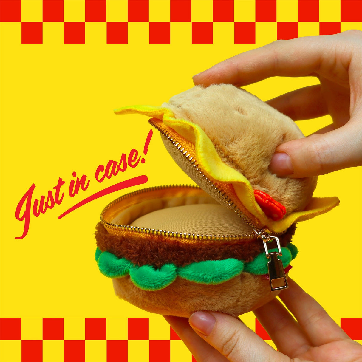 SUCK UK Plush Pouch - Hamburger

Plush burger shaped case with gold zip. Store your belongings amongst the salad and the melted cheese. Yum!

Juicy, tasty, sweet and sour. And very cute. Stuff your stuff into something soft, and squishy. Delicious looking plush zip pouches look like foodie treats but instead of calories, they hold your everyday essentials. From cheesy slices to sickly treats, each pouch is designed to be irresistible and practical. Perfect for pens, cables, cosmetics, or whatever bits and b
