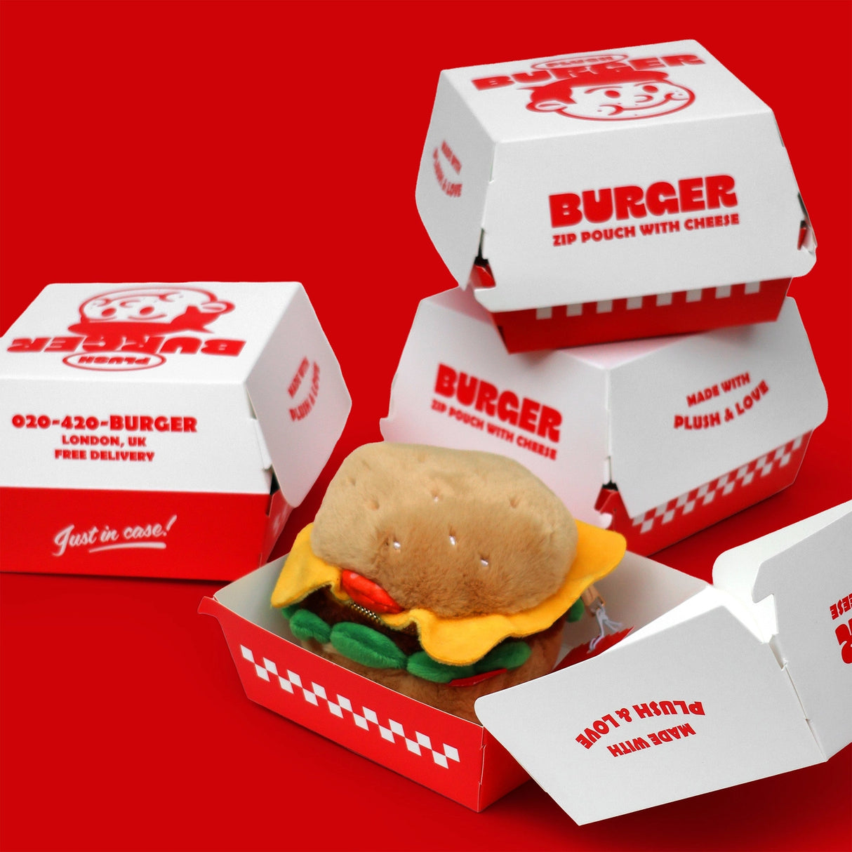SUCK UK Plush Pouch - Hamburger

Plush burger shaped case with gold zip. Store your belongings amongst the salad and the melted cheese. Yum!

Juicy, tasty, sweet and sour. And very cute. Stuff your stuff into something soft, and squishy. Delicious looking plush zip pouches look like foodie treats but instead of calories, they hold your everyday essentials. From cheesy slices to sickly treats, each pouch is designed to be irresistible and practical. Perfect for pens, cables, cosmetics, or whatever bits and b