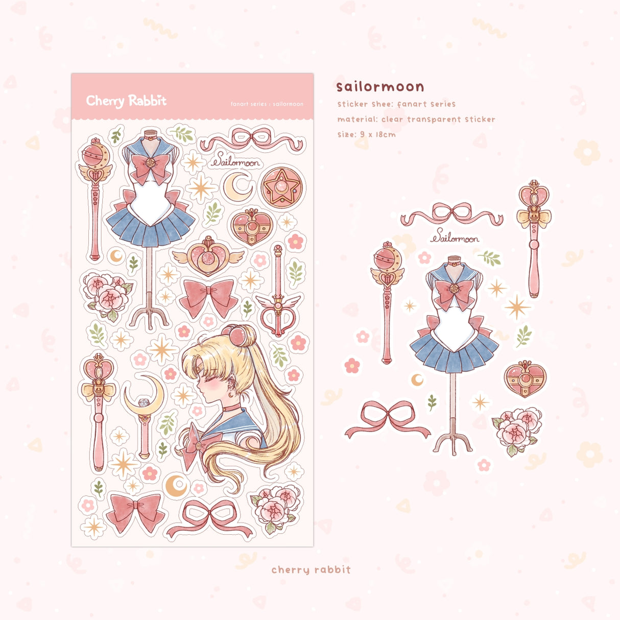 Cherry Rabbit - Sailormoon #2 Sticker Sheet