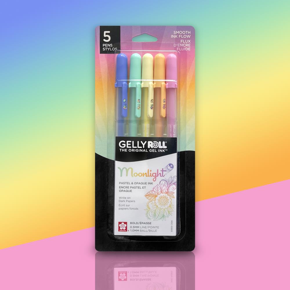 Juego de 10 bolígrafos Gelly Roll Moonlight Bold, paquete de 5 