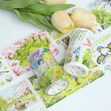 Step into a world where spring never ends. Our Sakura Voyage tape is a panoramic journey through a watercolor dreamland. Featuring hand-painted sceneries of weeping willows swaying in the breeze, vibrant kites dancing in the sky, and soft cherry blossoms in full bloom, every inch tells a story. 

Brand: WT ( The Washi Tape Shop)
Pre-cut Wide Washi/PET Tape
Size: 70mm×5m
Design Loop: 100cm
Material: Washi Tape / PET Clear Tape