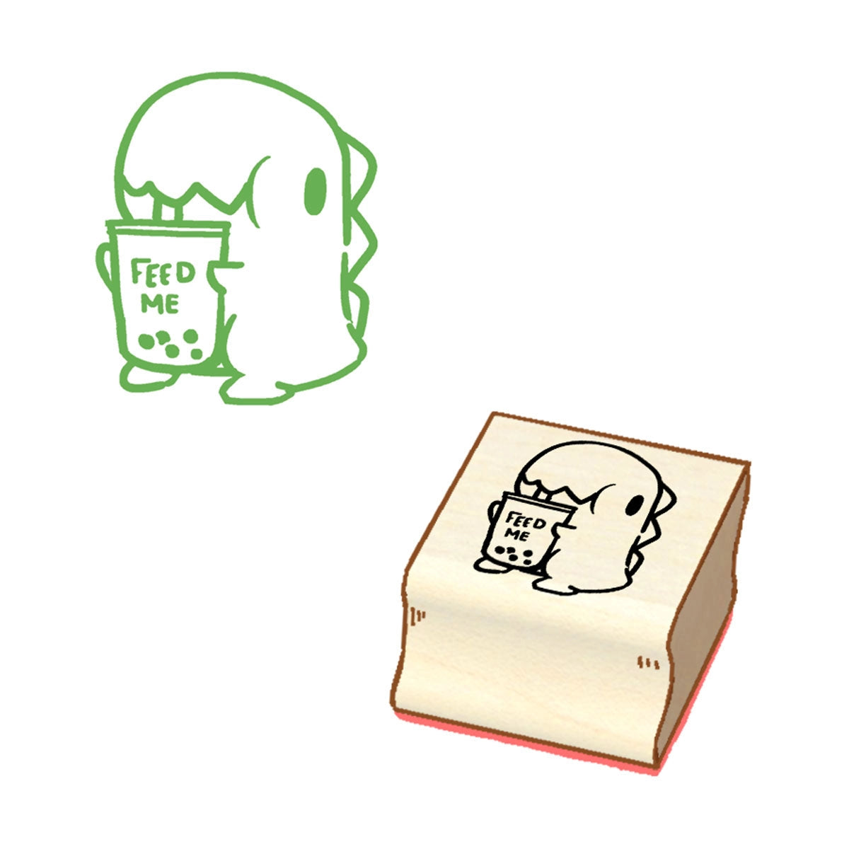 A very long time ago, a friend of mine asked for a boba stamp so she could track how often we sent her boba but I said no. Sorry my friend, I made this one with that memory in mind so this one's for you. This wooden stamp is made with premium rubber for long lasting extra crisp details.

This wooden stamp is made with premium rubber for long lasting extra crisp details. This stamp is:

Roughly 1.25in x 1.25in
Mounted on a wooden base.
Hand made with love in the USA&nbsp;