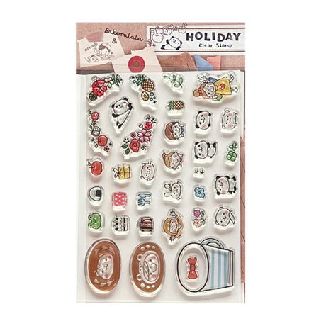 ----That's what Acha wanted, so we decided on the name of the stamp "Holiday." Both Acha and I create stamps with the hope that they will add a little fun to your daily life, and that they will gently accompany you. We would be happy if you could stamp even on an ordinary day and feel cheerful and happy.