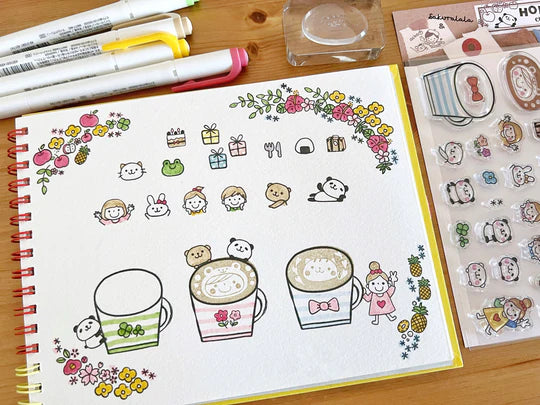 ----That's what Acha wanted, so we decided on the name of the stamp "Holiday." Both Acha and I create stamps with the hope that they will add a little fun to your daily life, and that they will gently accompany you. We would be happy if you could stamp even on an ordinary day and feel cheerful and happy.