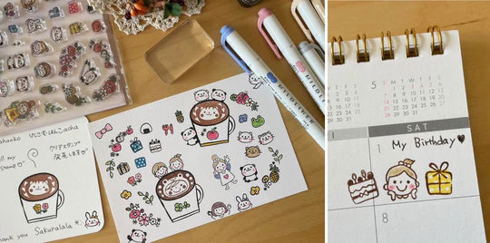----That's what Acha wanted, so we decided on the name of the stamp "Holiday." Both Acha and I create stamps with the hope that they will add a little fun to your daily life, and that they will gently accompany you. We would be happy if you could stamp even on an ordinary day and feel cheerful and happy.