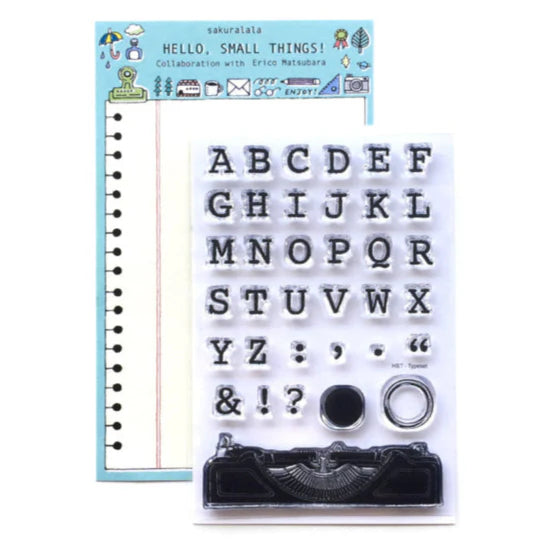 Like music, I believe that fonts too can invoke an emotion. If you feel that way too, then HST™ Typeset may be perfect for you. Finding the right words are not the only way convey the way you feel.

This stamp set is a collaboration between Sakuralala and Eric Matsubara, a Japanese illustrator and eraser stamp artist to celebrate the past, present, and future. These stamps are the perfect edition for your journal or planner!