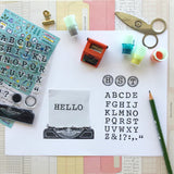 Like music, I believe that fonts too can invoke an emotion. If you feel that way too, then HST™ Typeset may be perfect for you. Finding the right words are not the only way convey the way you feel.

This stamp set is a collaboration between Sakuralala and Eric Matsubara, a Japanese illustrator and eraser stamp artist to celebrate the past, present, and future. These stamps are the perfect edition for your journal or planner!
