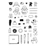 With his adorable touch, the warm atmosphere has been completed into a very cute stamp set.

It is designed to take advantage of the characteristics of clear stamps and can be combined in many ways. Peppoko and Sakuralala's Instagram and blogs will also introduce how to use this clear stamp and ideas, so please refer to it.