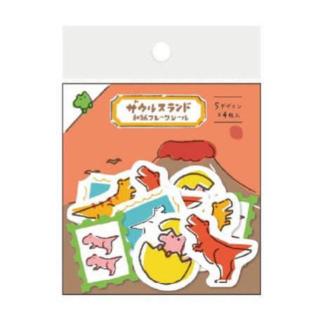 Pegatinas de copos de nieve de Saurus Land Tyrannosaurus Rex