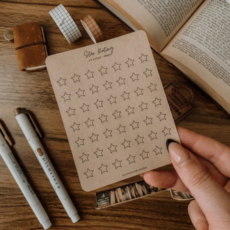 kraft sticker paper
3.25 x 4.25 inches&nbsp;
color may vary slightly from your monitor&nbsp;
made in-house and handled with cozy care

Includes one sticker sheet