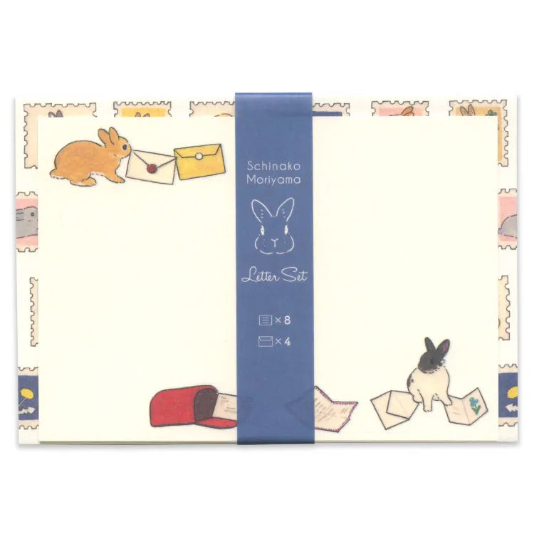 This letter set features the charming texture of cotton paper and a compact size that makes it easy to gift. These designs capture the essence of writing a warming letter the process of mailing it out to loved ones. With a warm and light touch, it depicts the natural cuteness of the rabbits, offering plenty of illustrations to use across multiple letters and envelopes.