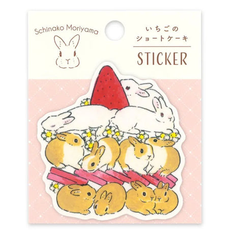 Stick it in a notebook or put it in a smartphone case!
Decorate whatever you want with this cute vinyl sticker.
Art by Schinako Moriyama

Size: Set size 70×87mm / Sticker 60×65mm
Material: PVC