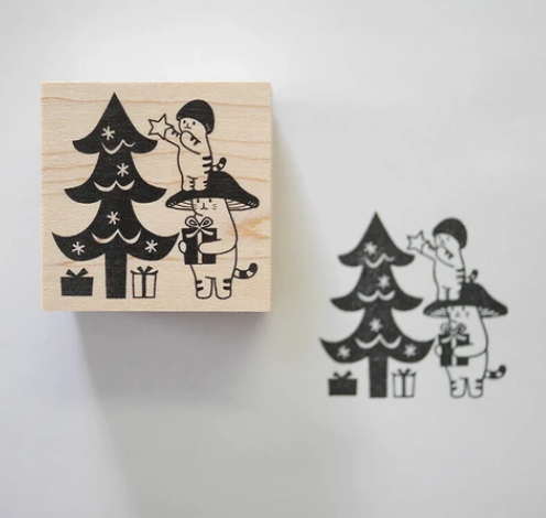 4legs Wooden Stamp - Merry Christmas