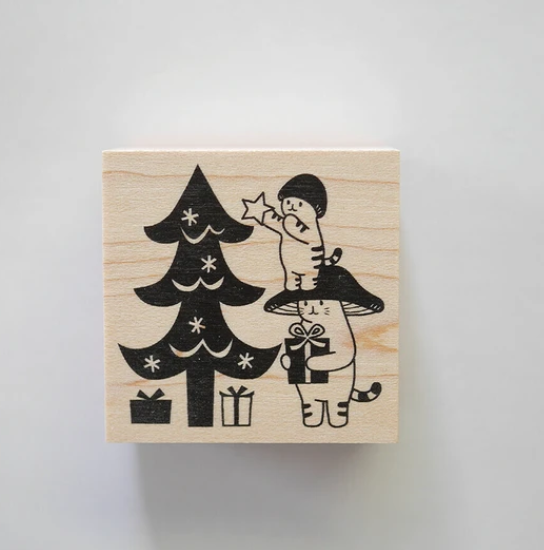 4legs Wooden Stamp - Merry Christmas