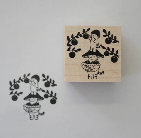 4legs Wooden Stamp - Apple Picking