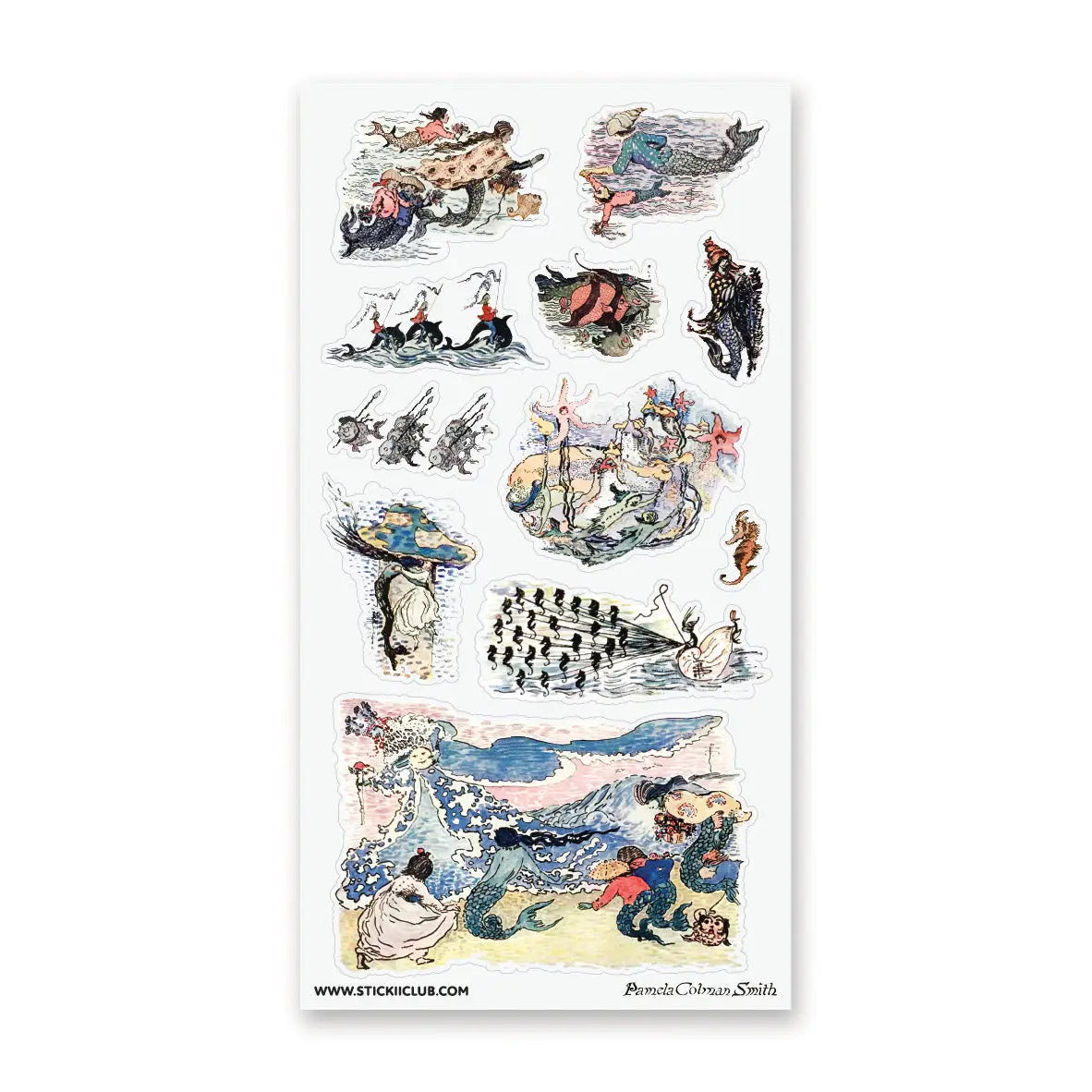 🌊 Filled with mermaids, seaside creatures, curling waves, and little oceanic wonders, this sheet feels like a page from an old maritime storybook. Each piece has a whimsical antique charm, bringing together the mystery, beauty, and folklore of the sea in one lovely collection.