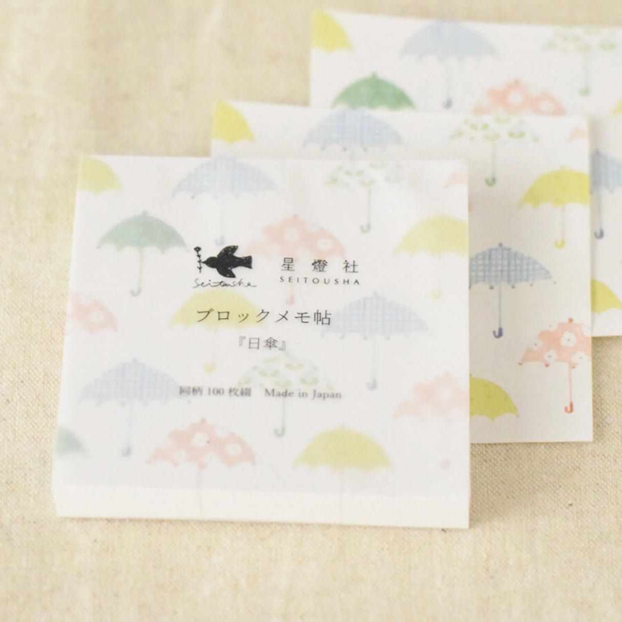 Seitousha Block Memo Pad - Parasol

Bring a soft touch of charm to your notes with the Seitousha block memo pad. Illustrated in the brand’s signature gentle, nostalgic style, each sheet features a sweet parasol‑themed design that feels airy, whimsical, and perfect for brightening your everyday writing.

✨ Product Features

Perfect for decorating planners, journals, cards, gifts, and scrapbooks

100 Sheets