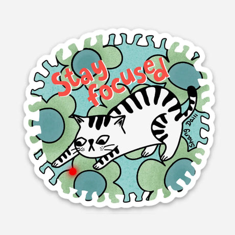 Stay Focused Vinyl Sticker by ShangDaili

Only a true cat person would understand exactly how to capture a cats complex personality in a single image. ShangDaili is the perfect artist to represent all cat lovers with their wonderful art!