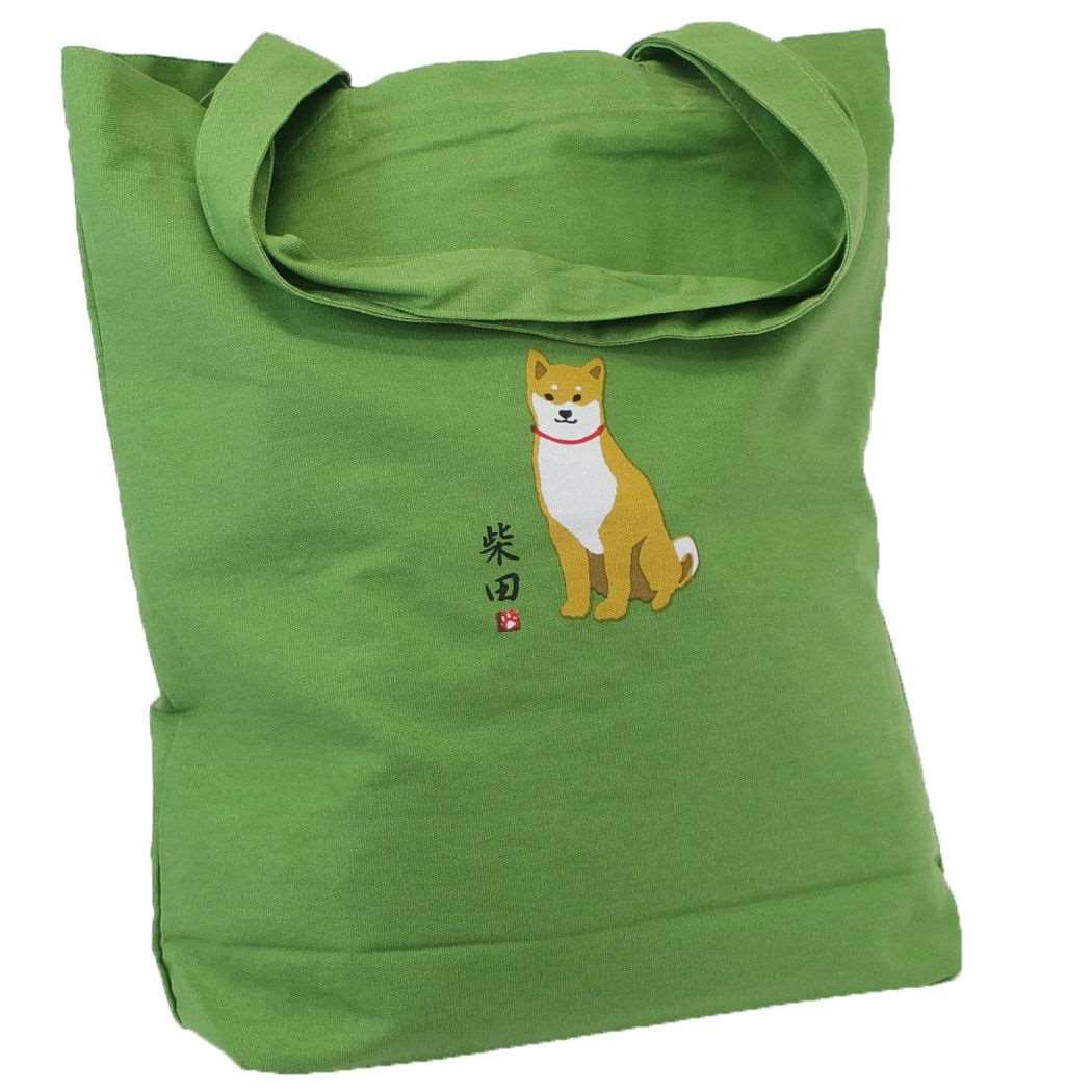 Shiba Inu Green Tote Bag