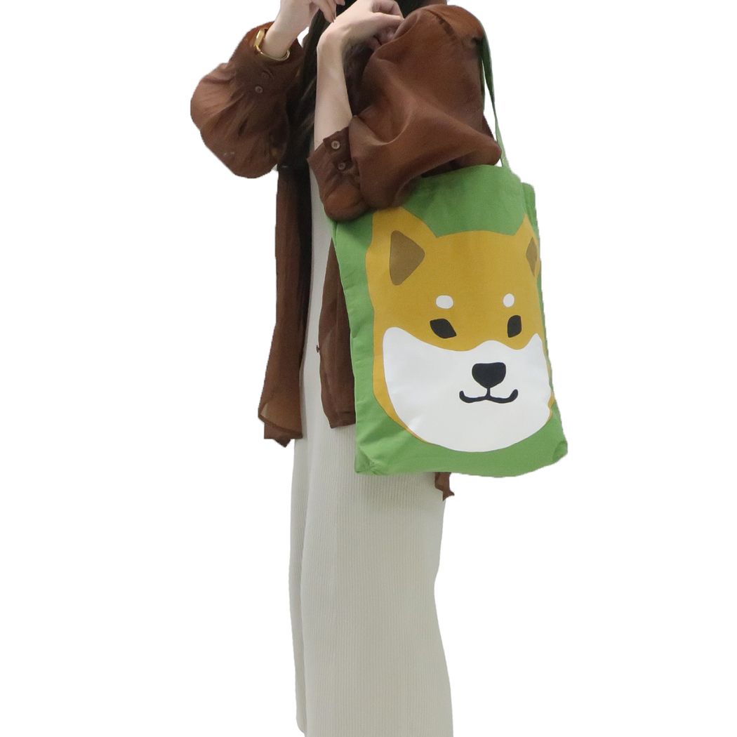 Shiba Inu Green Tote Bag