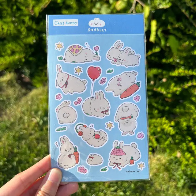 Matte vinyl sticker sheet
Size: ~ 4 x 6 inches (10cm x 15cm) backing card 4 x 6.7 inch.