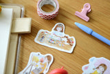Simple Life Girl Flake Sticker (12pcs)